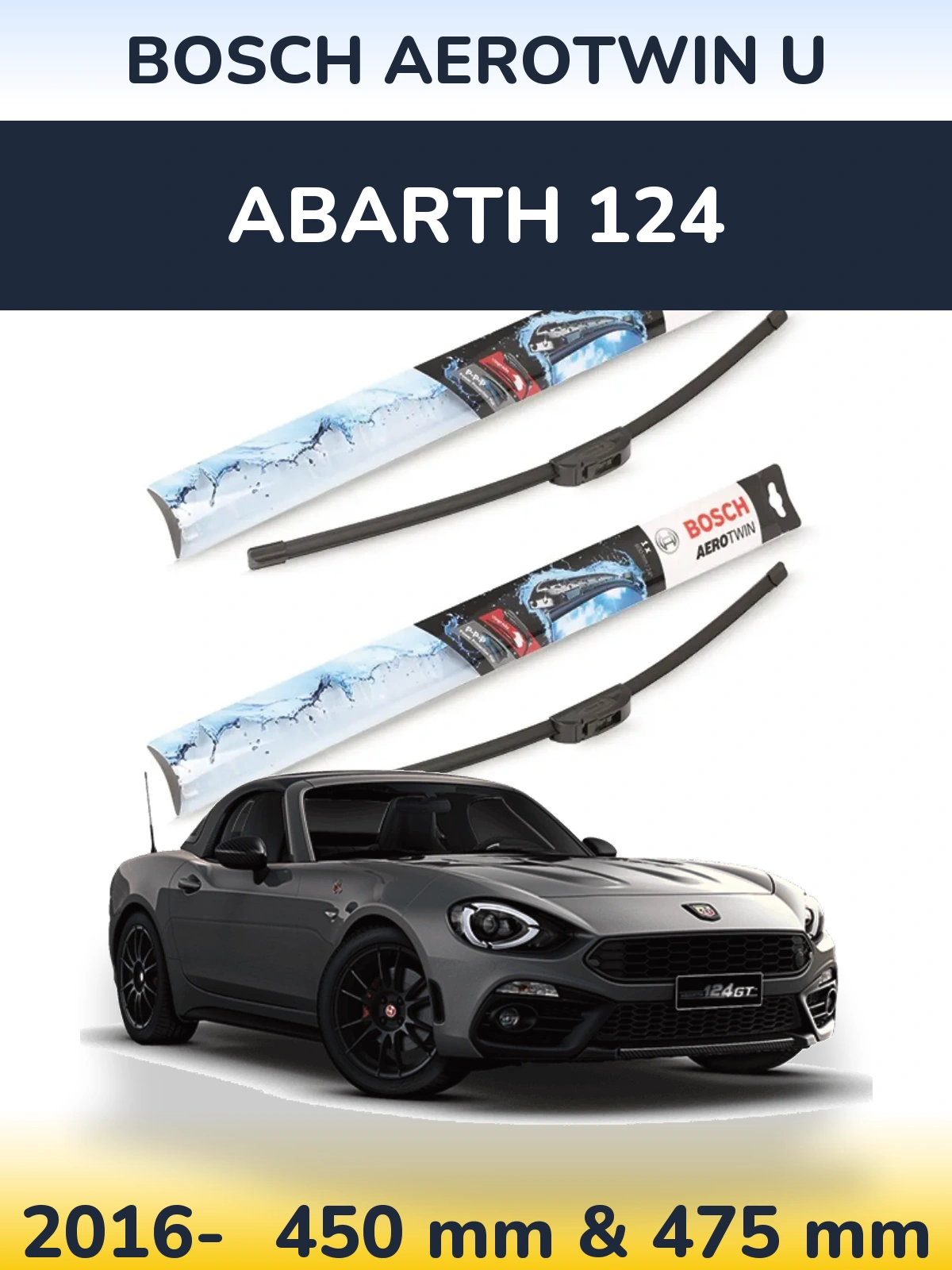 Torkarblad BOSCH AeroTwin U för Abarth 124