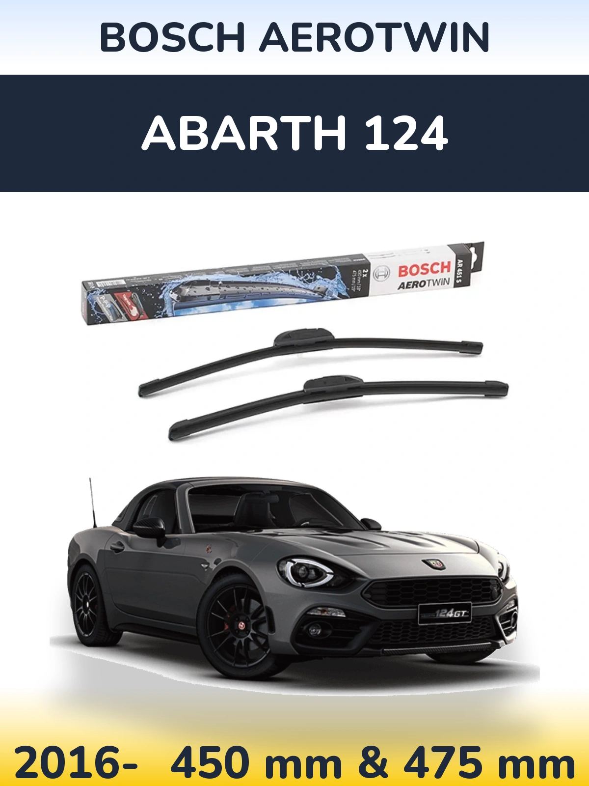 Torkarblad BOSCH AeroTwin för Abarth 124