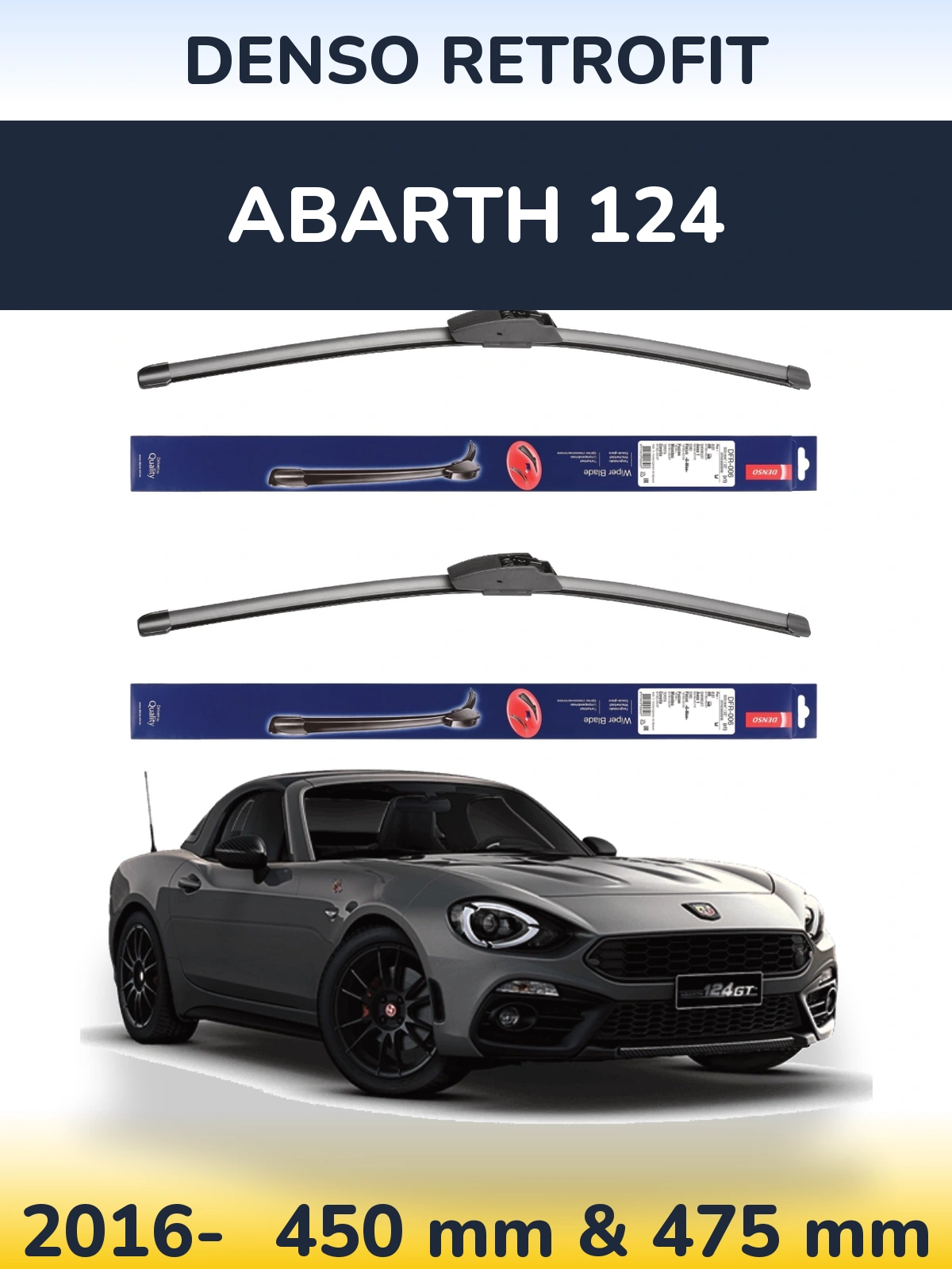 Torkarblad Denso Retrofit för Abarth 124