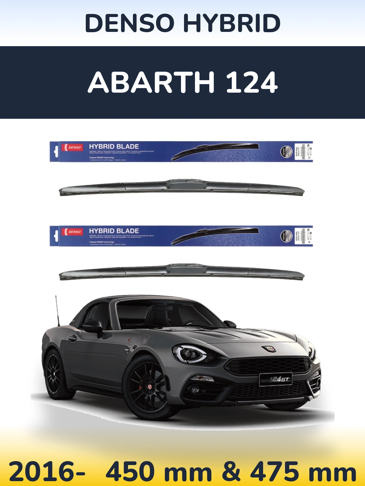 Torkarblad Denso Hybrid för Abarth 124