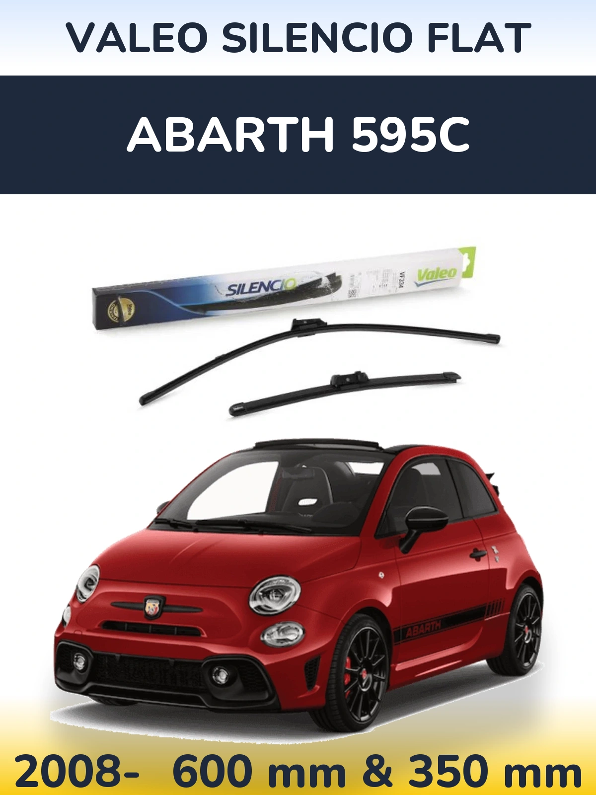 Torkarblad Valeo Silencio Flat för Abarth 595C