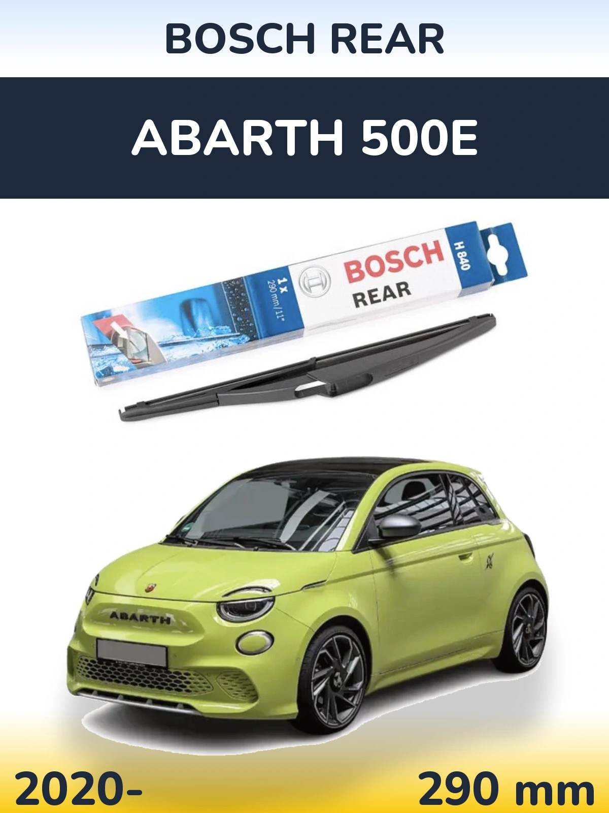 Torkarblad BOSCH Rear för Abarth 500e