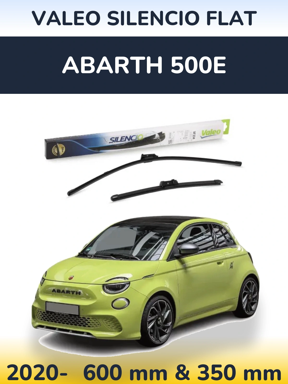 Torkarblad Valeo Silencio Flat för Abarth 500e