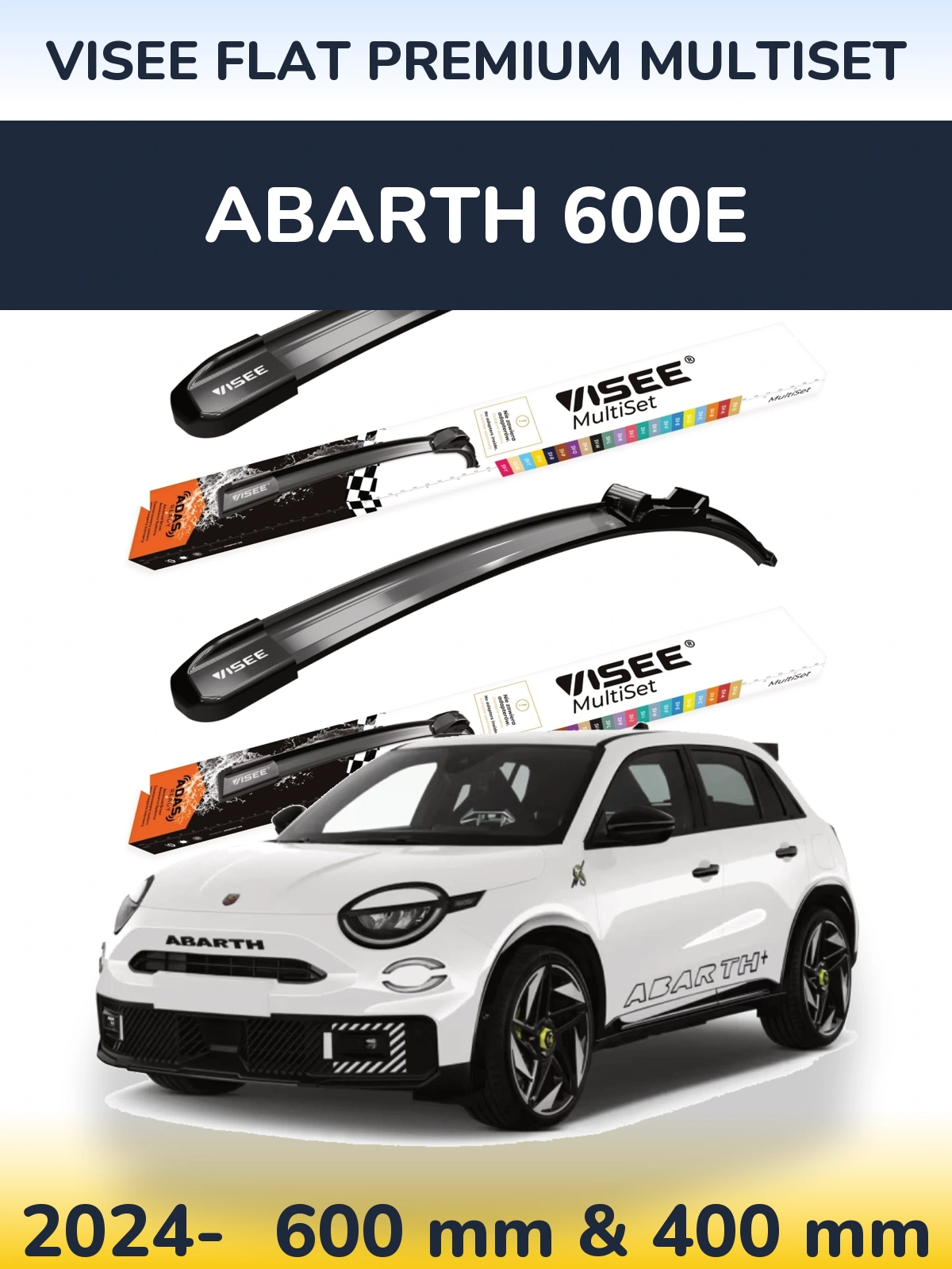 Torkarblad VISEE FLAT PREMIUM MultiSet för Abarth 600e