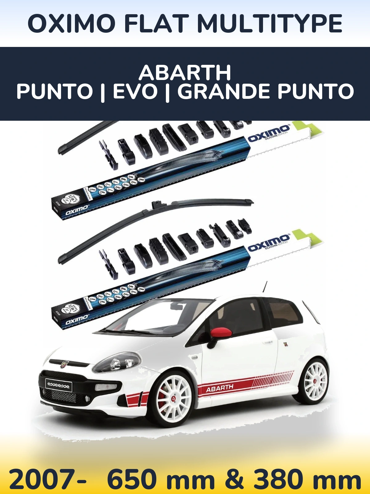 Torkarblad Oximo Flat MultiType för Abarth Punto | Evo | Grande Punto