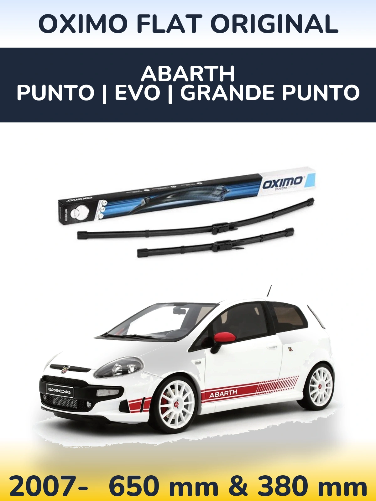 Torkarblad Oximo Flat Original för Abarth Punto | Evo | Grande Punto