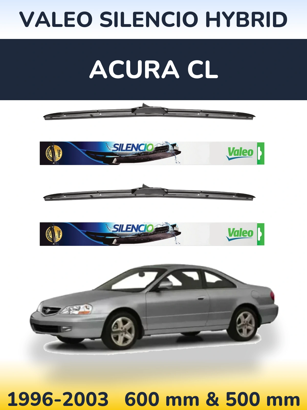 Torkarblad Valeo Silencio Hybrid för Acura CL