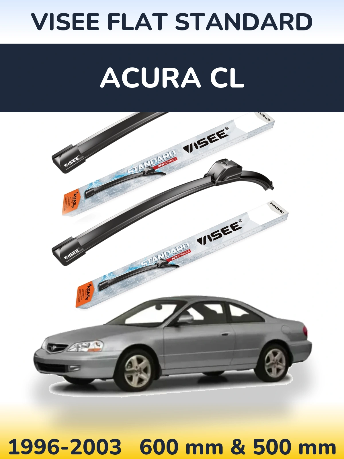 Torkarblad VISEE FLAT STANDARD för Acura CL