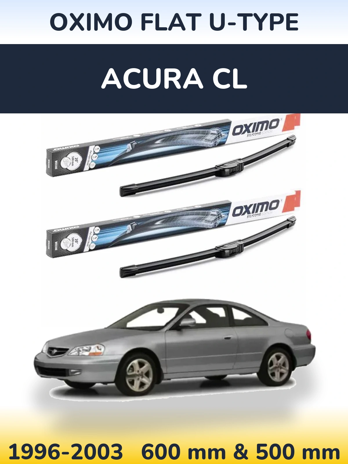 Torkarblad Oximo Flat U-type för Acura CL