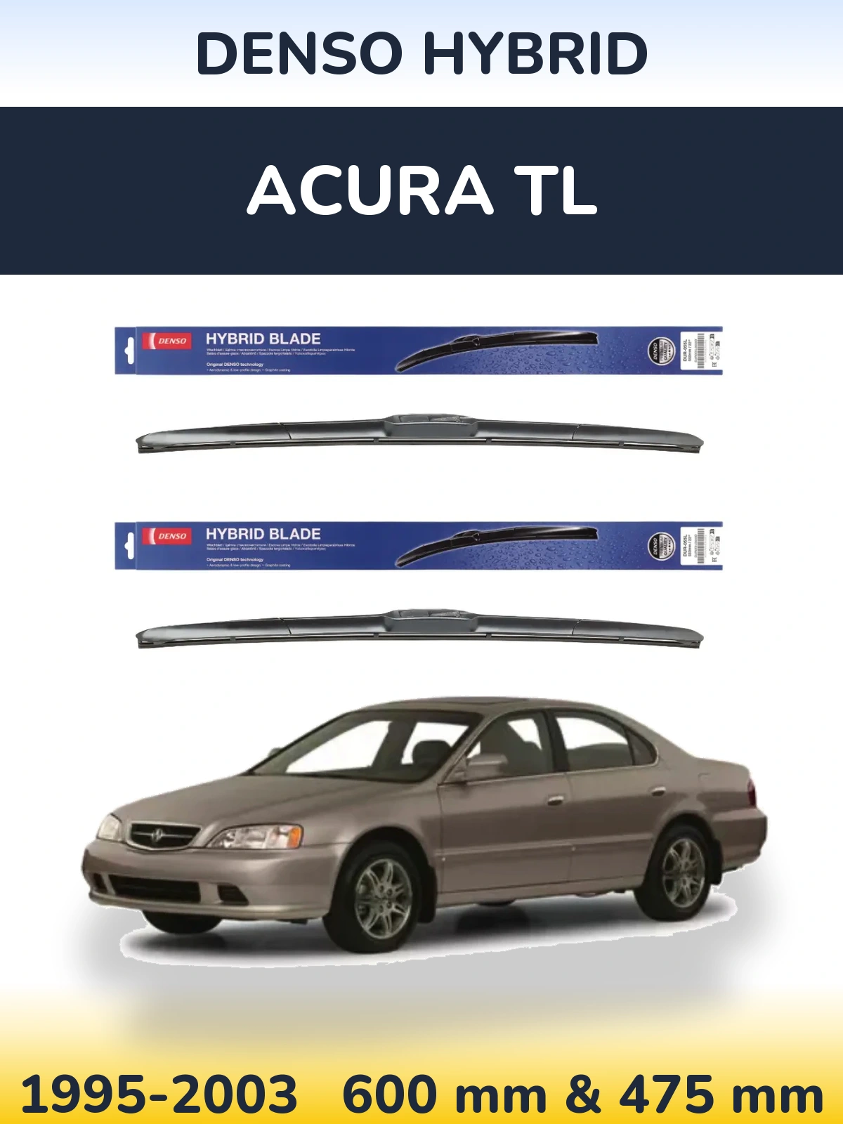 Torkarblad Denso Hybrid för Acura TL