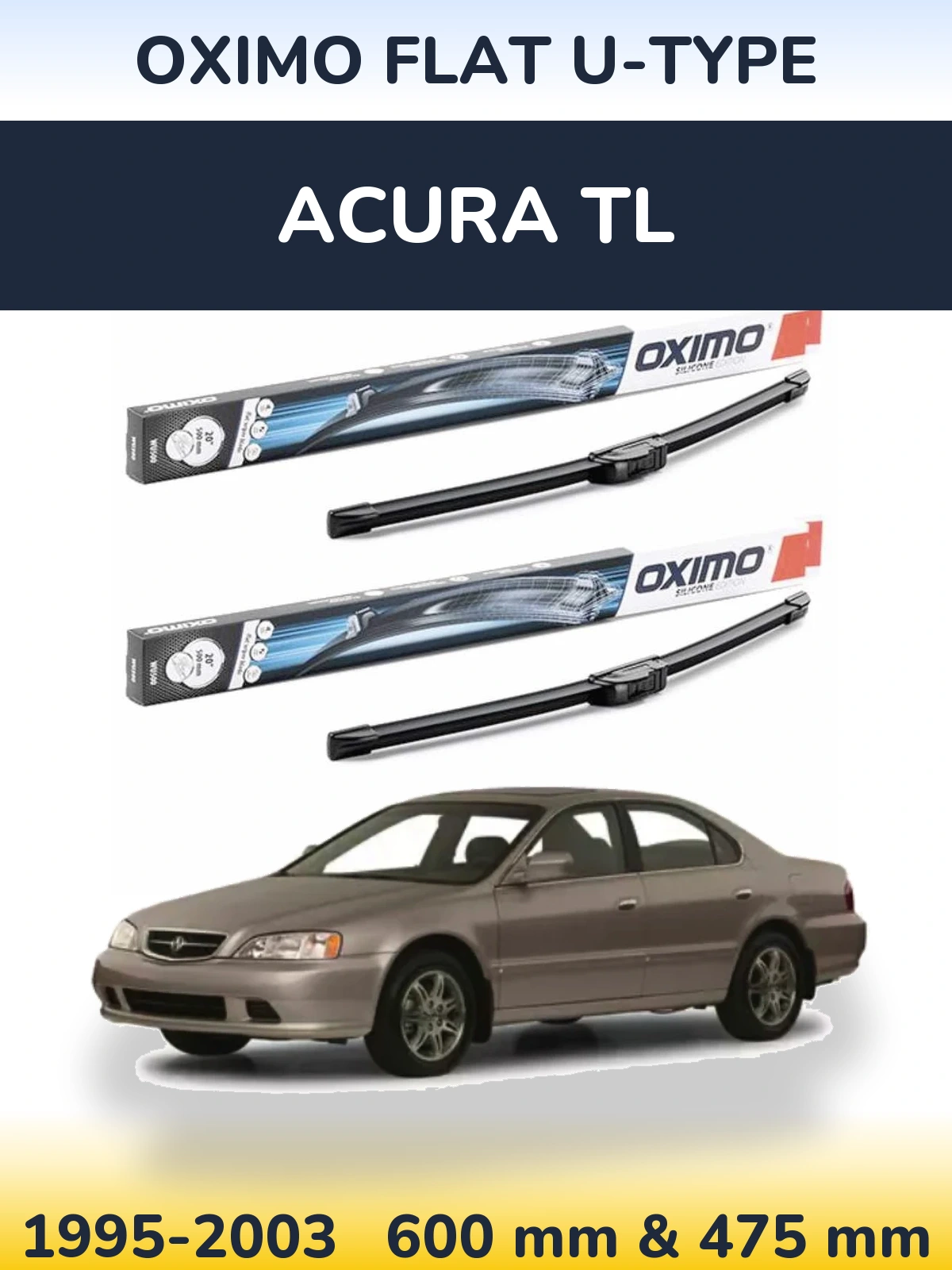 Torkarblad Oximo Flat U-type för Acura TL