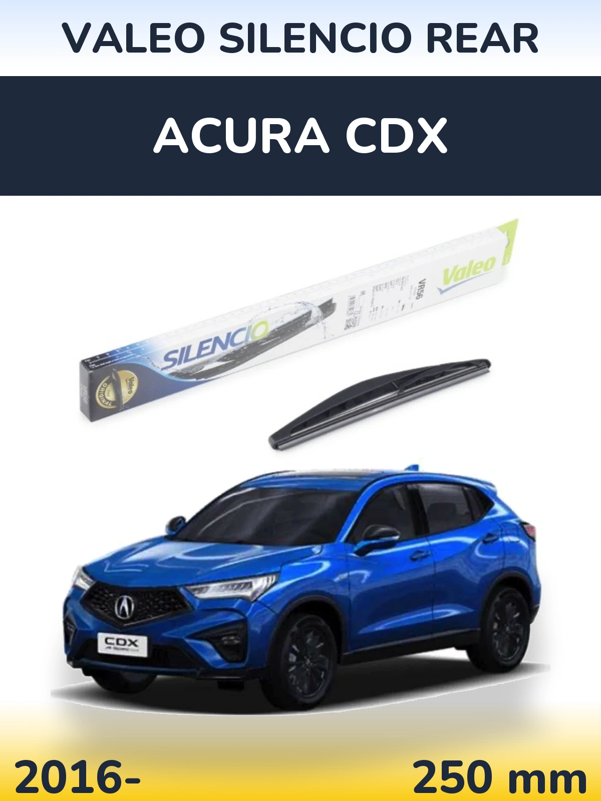 Torkarblad Valeo Silencio Rear för Acura CDX