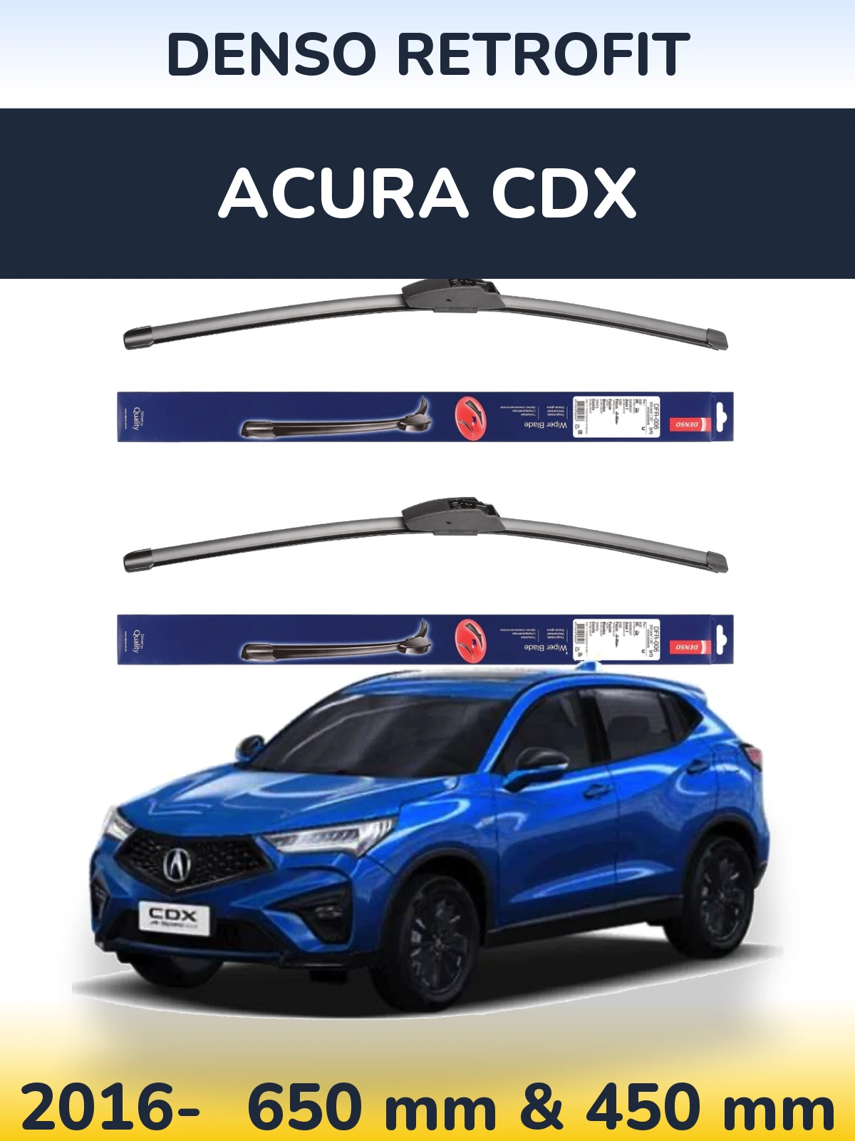 Torkarblad Denso Retrofit för Acura CDX