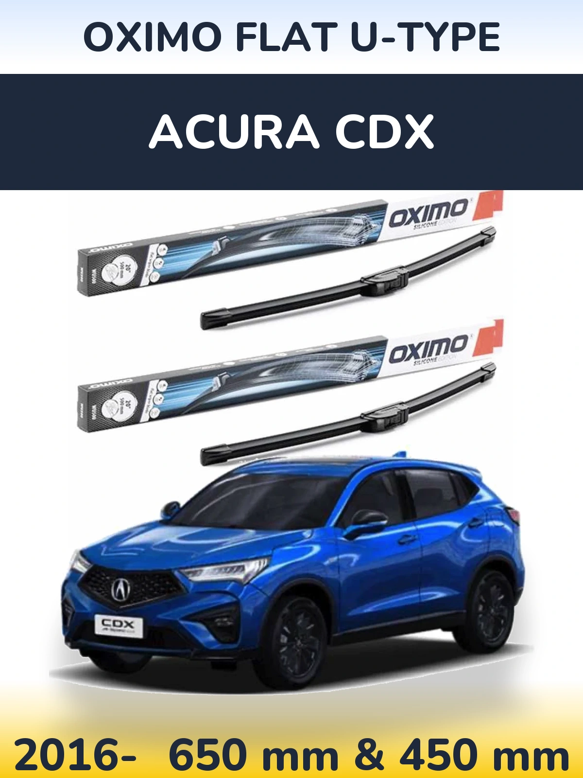 Torkarblad Oximo Flat U-type för Acura CDX