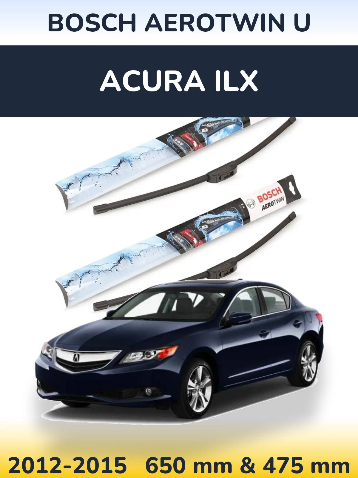 Torkarblad BOSCH AeroTwin U för Acura ILX