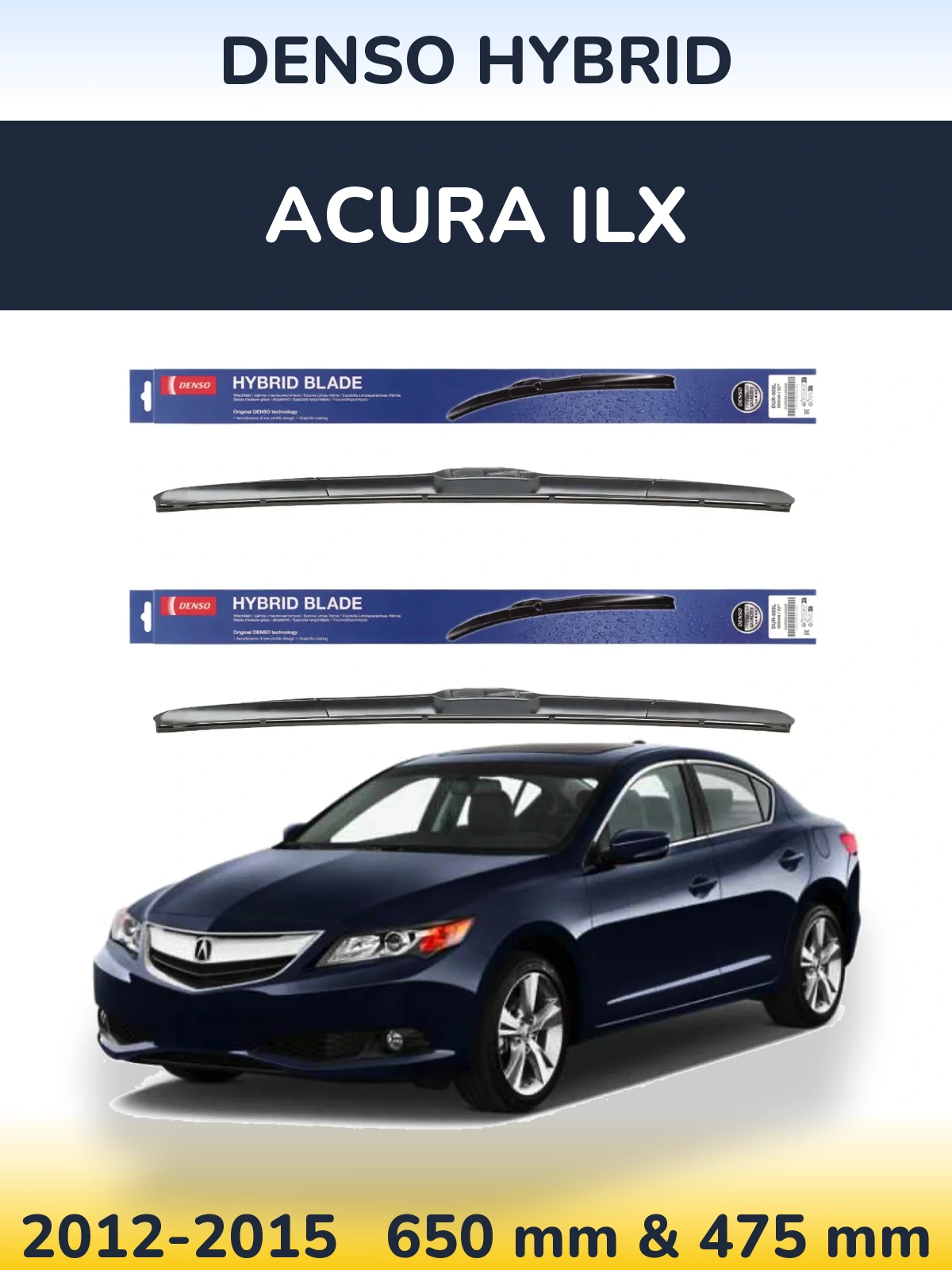 Torkarblad Denso Hybrid för Acura ILX