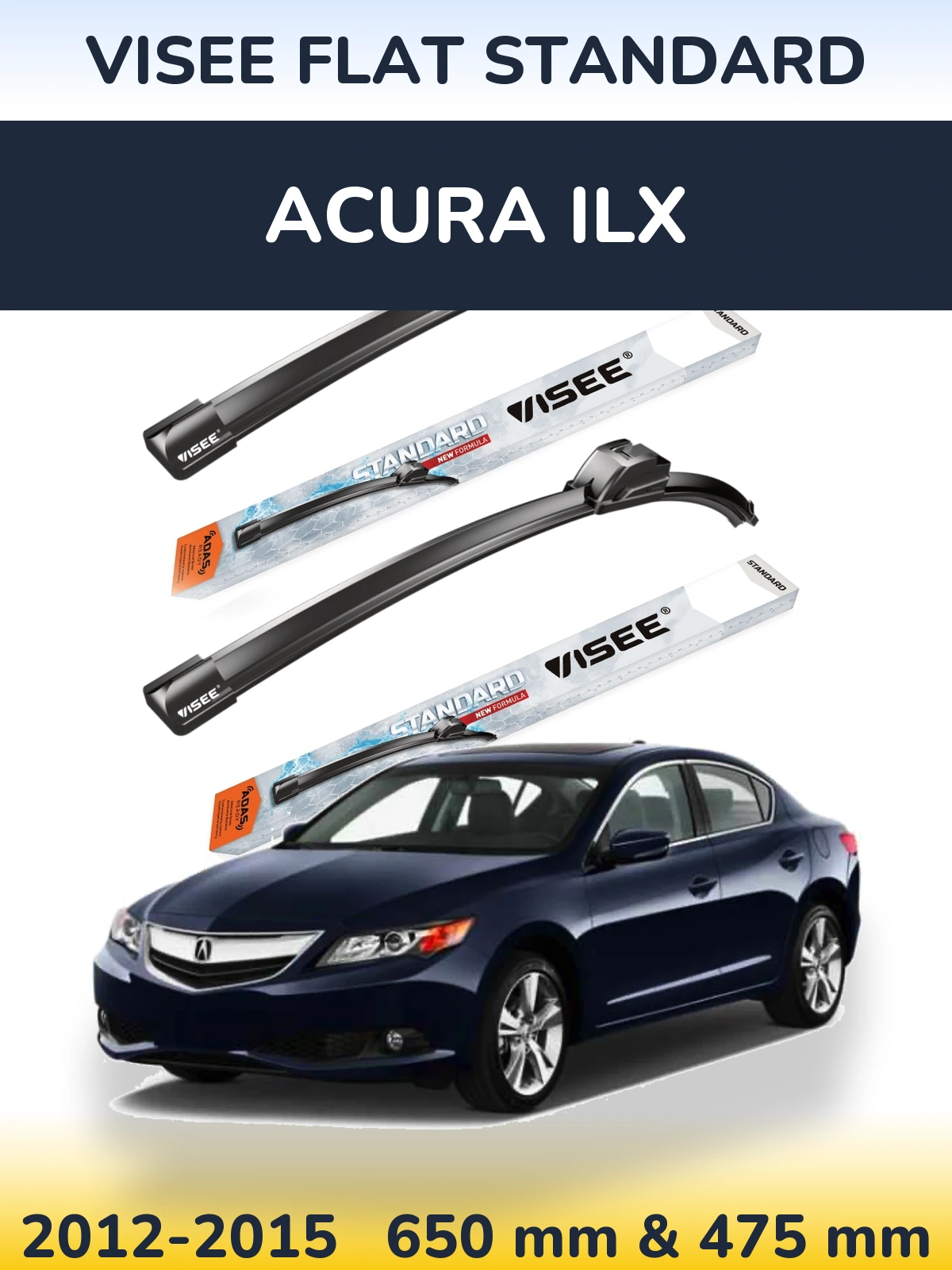 Torkarblad VISEE FLAT STANDARD för Acura ILX