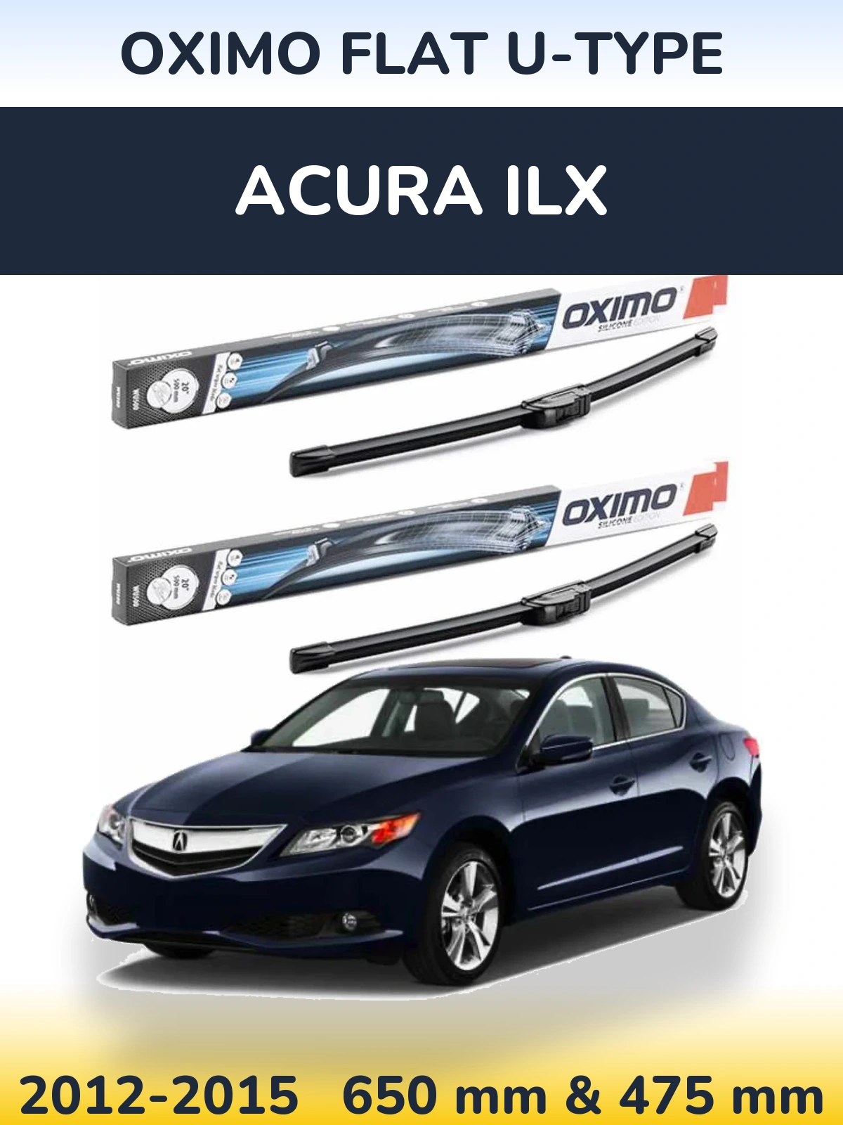 Torkarblad Oximo Flat U-type för Acura ILX