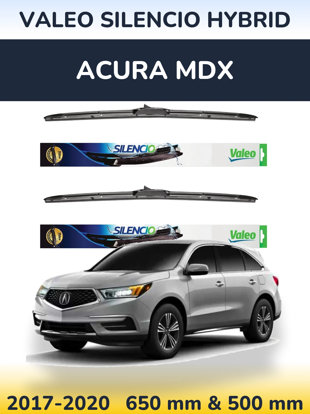 Torkarblad Valeo Silencio Hybrid för Acura MDX