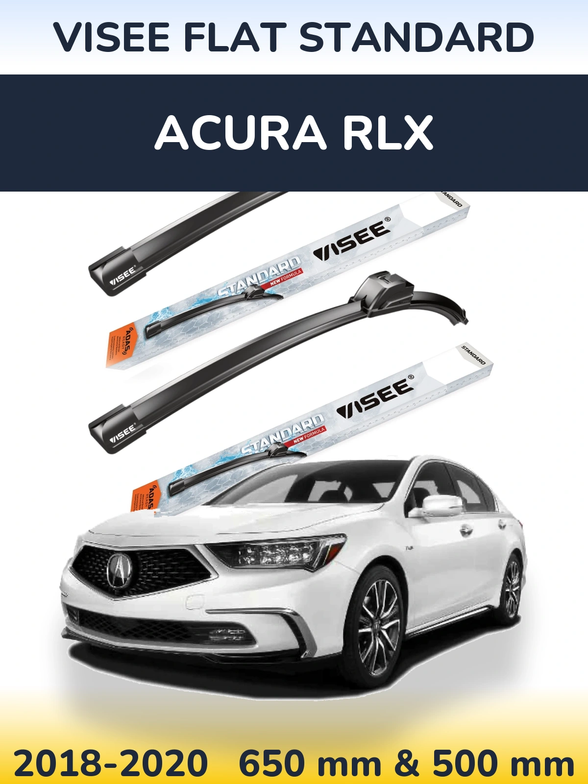 Torkarblad VISEE FLAT STANDARD för Acura RLX