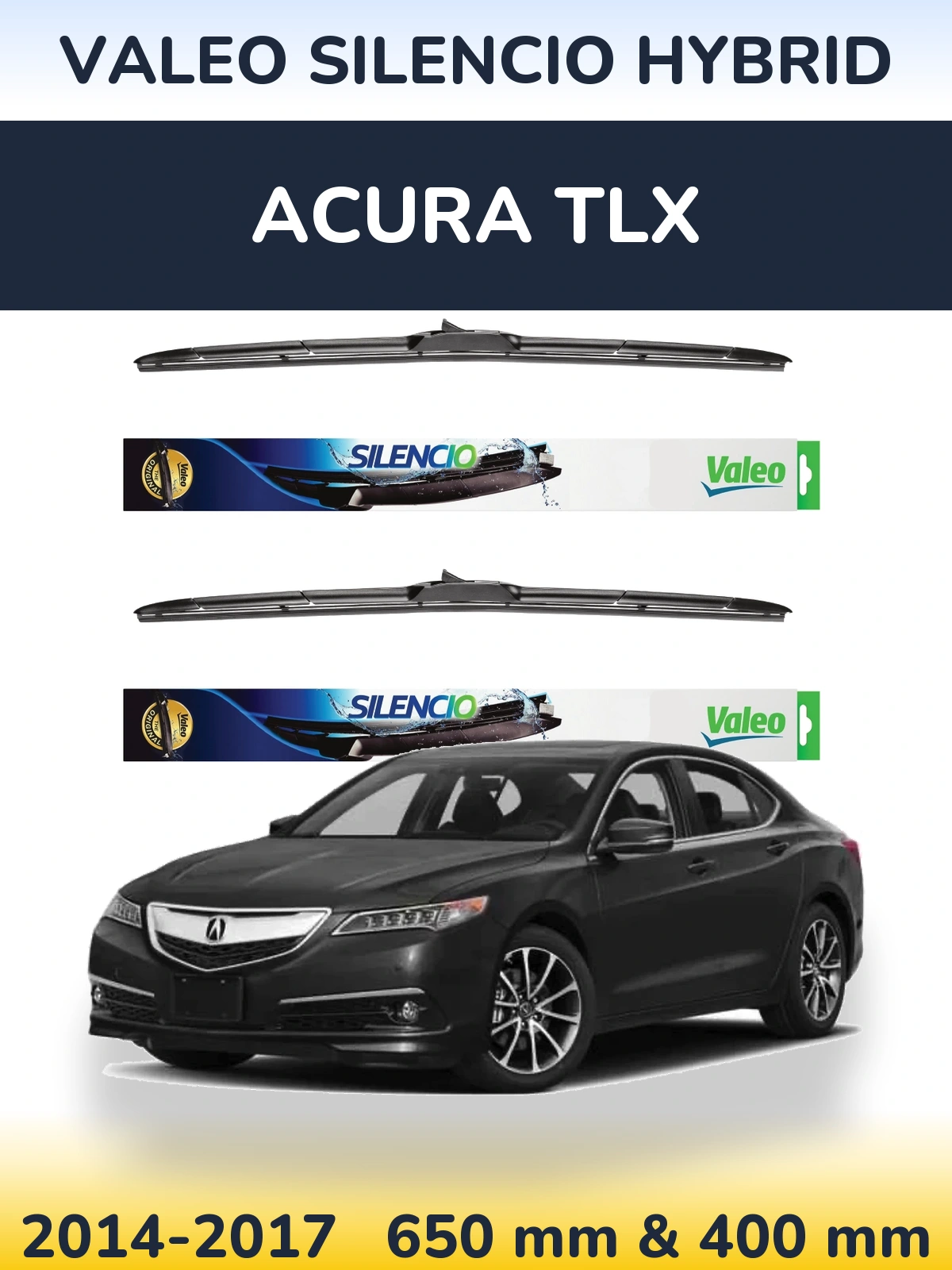 Torkarblad Valeo Silencio Hybrid för Acura TLX