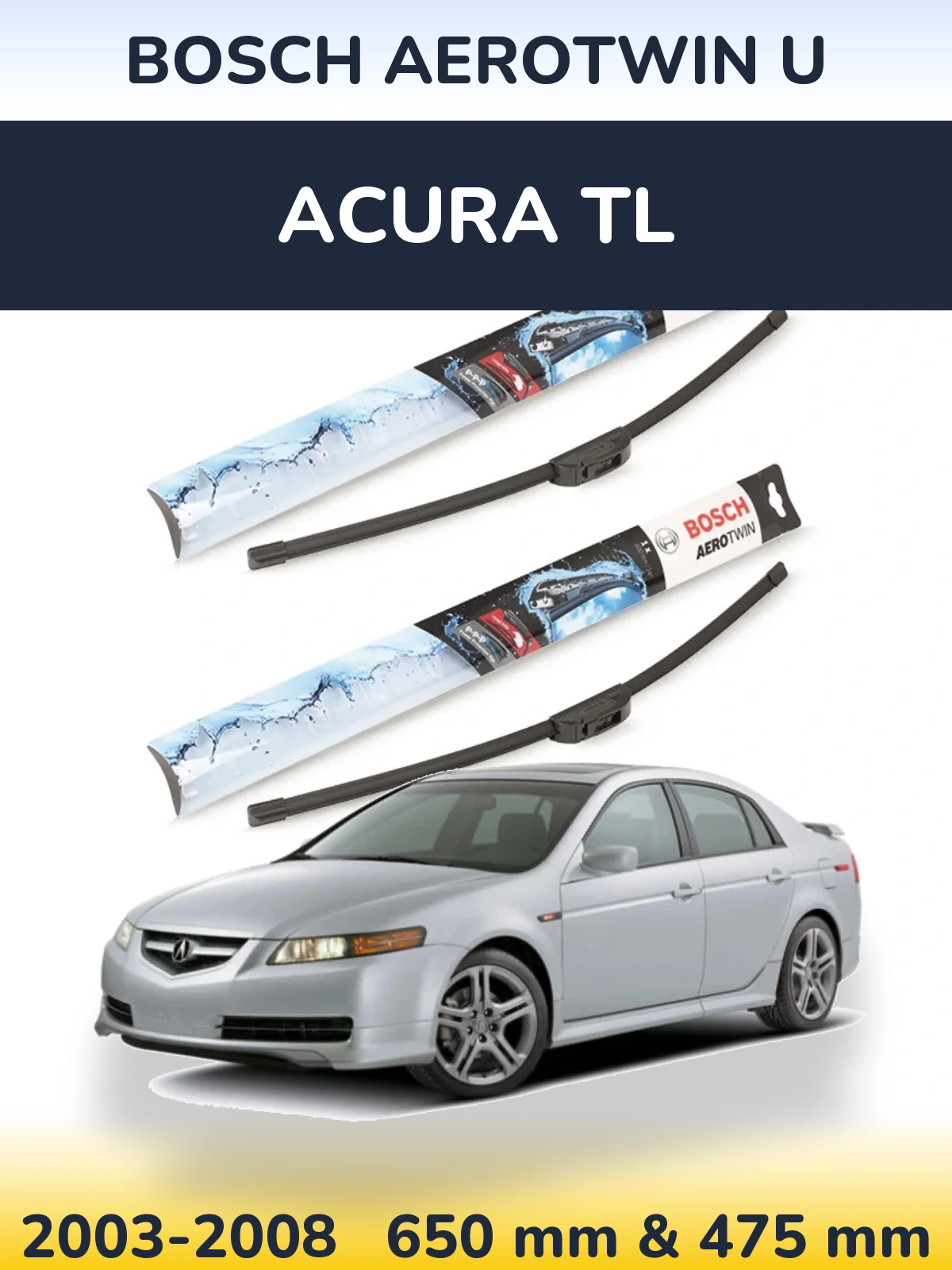 Torkarblad BOSCH AeroTwin U för Acura TL