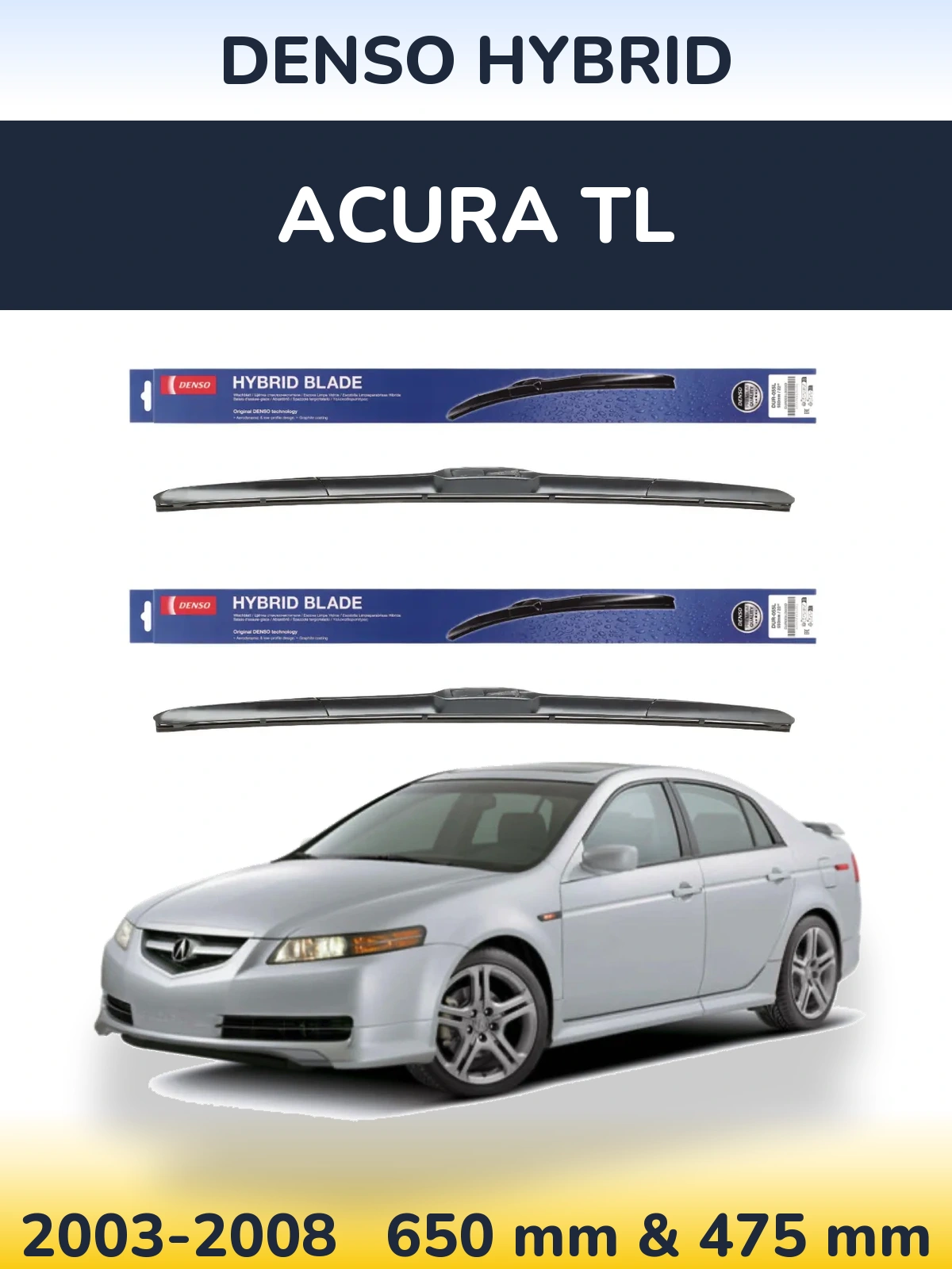 Torkarblad Denso Hybrid för Acura TL