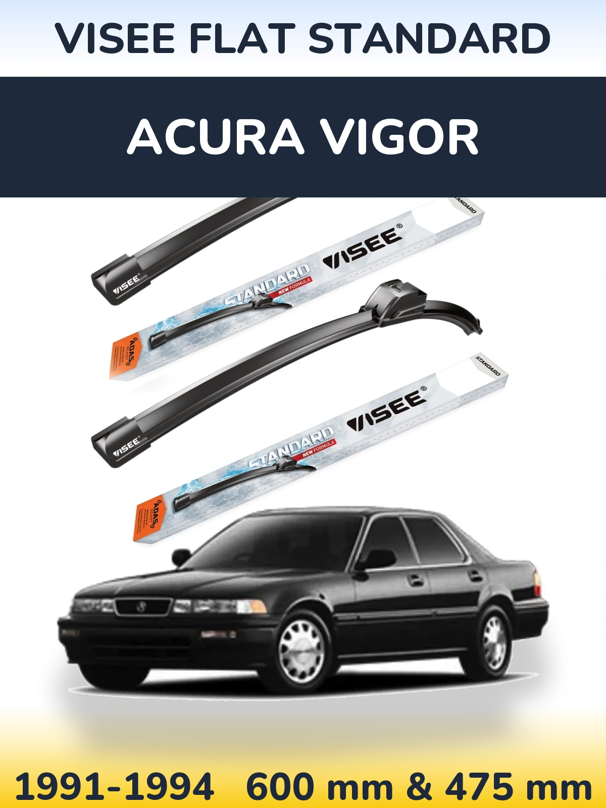 Torkarblad VISEE FLAT STANDARD för Acura Vigor