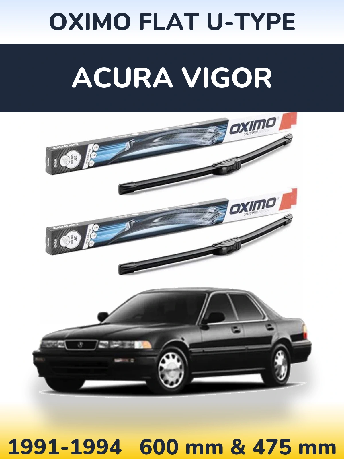 Torkarblad Oximo Flat U-type för Acura Vigor