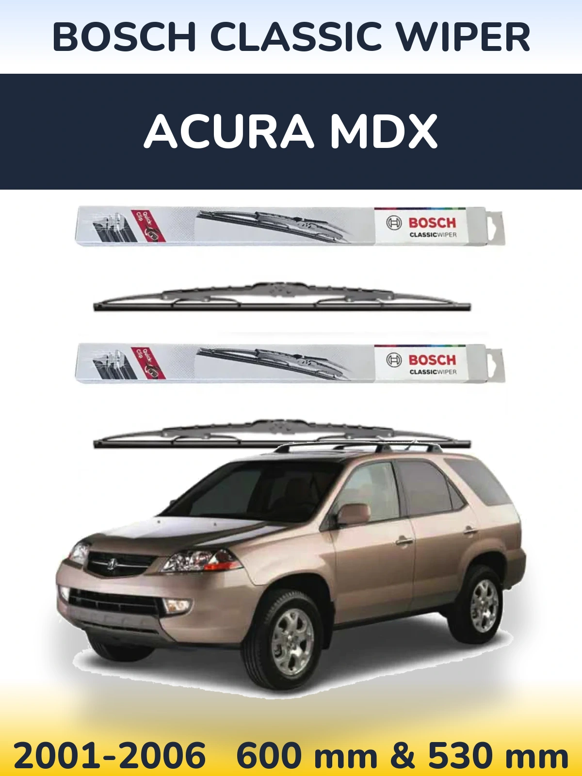Torkarblad BOSCH Classic Wiper för Acura MDX