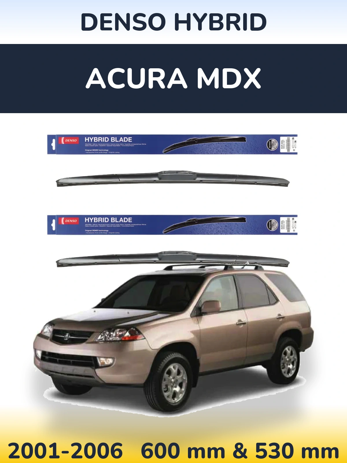 Torkarblad Denso Hybrid för Acura MDX