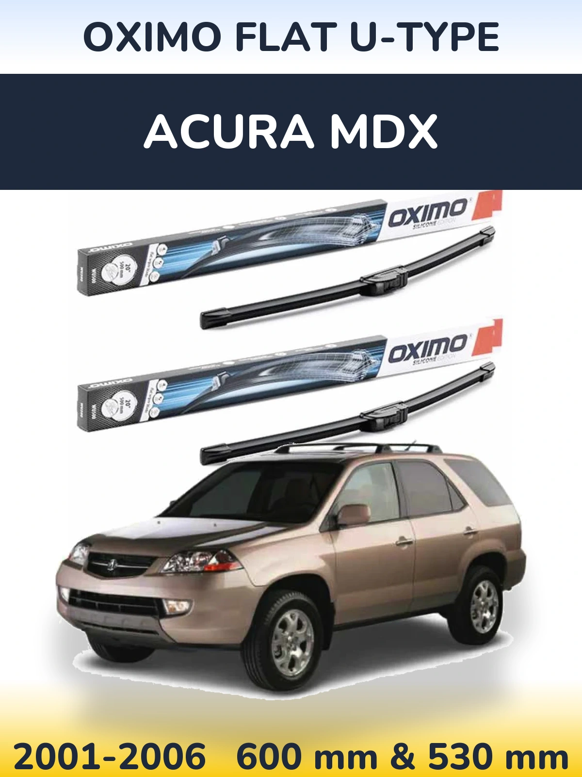 Torkarblad Oximo Flat U-type för Acura MDX