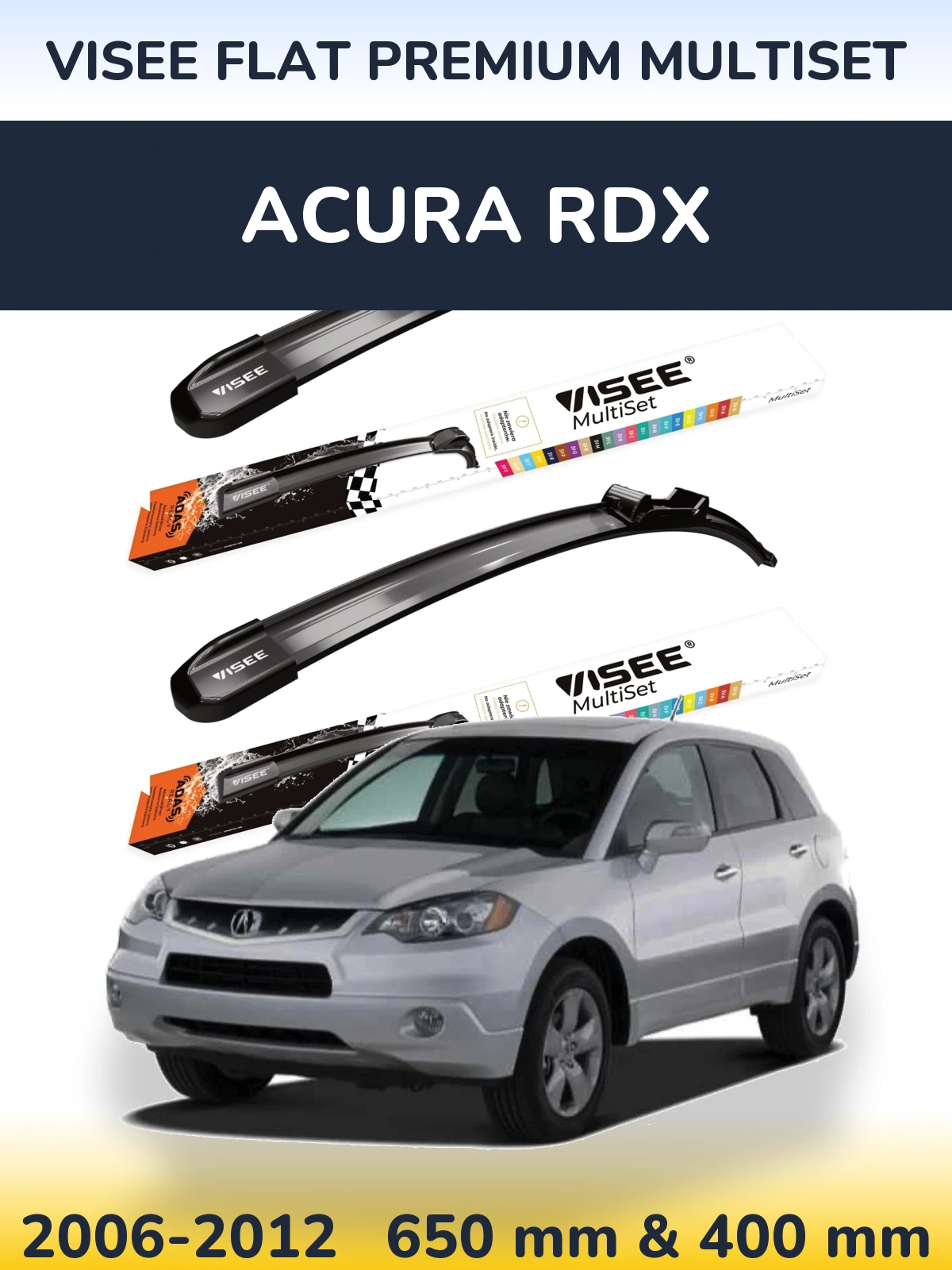 Torkarblad VISEE FLAT PREMIUM MultiSet för Acura RDX