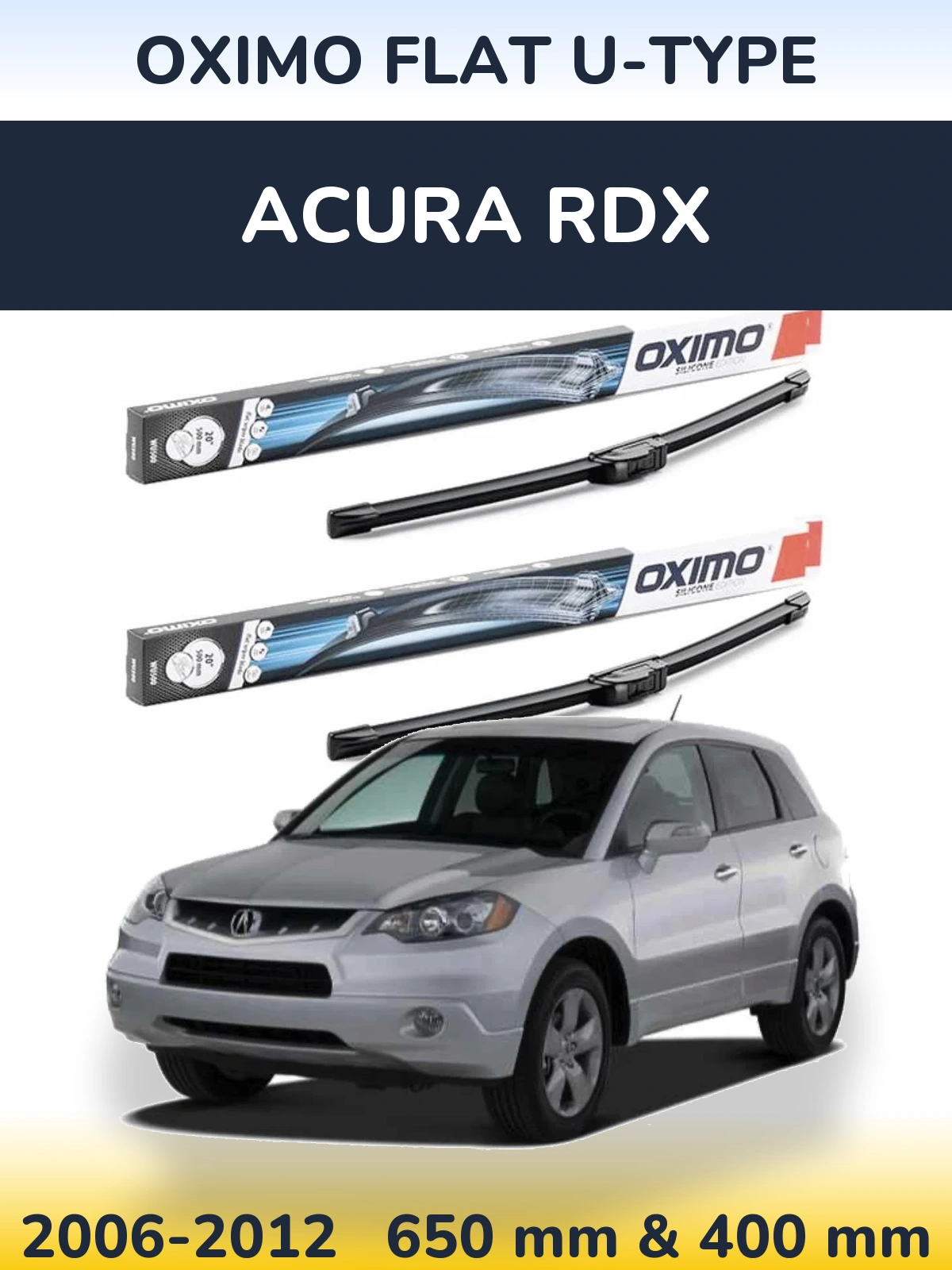 Torkarblad Oximo Flat U-type för Acura RDX