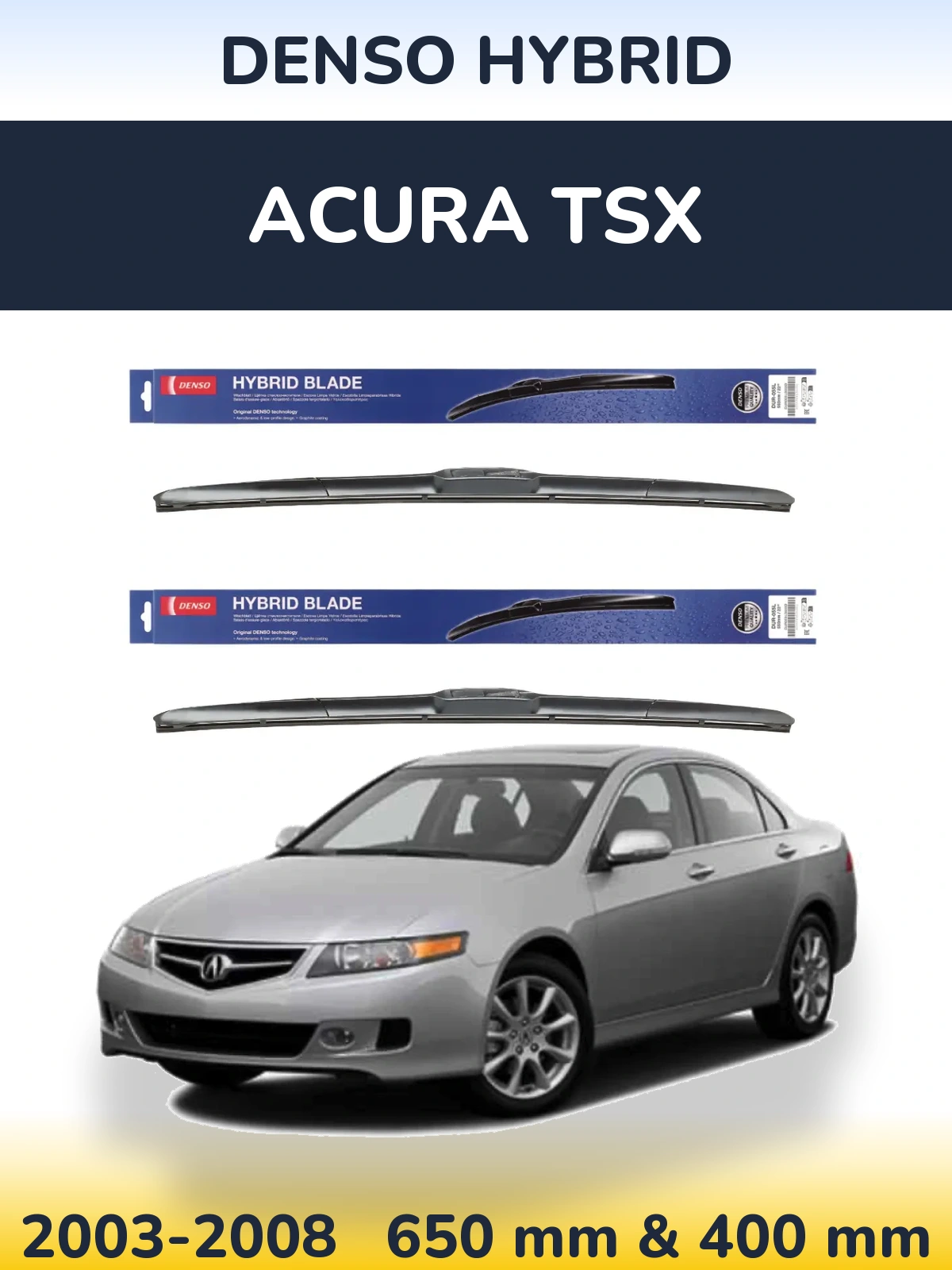 Torkarblad Denso Hybrid för Acura TSX