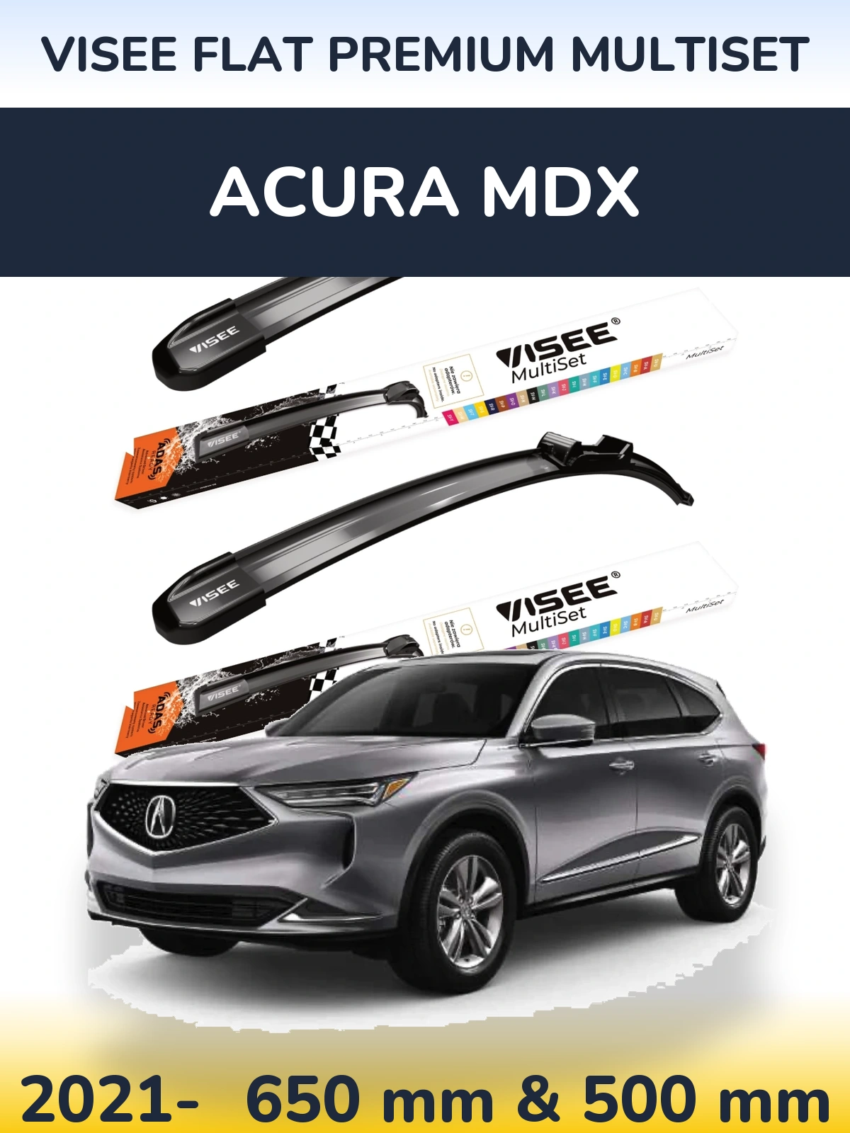 Torkarblad VISEE FLAT PREMIUM MultiSet för Acura MDX