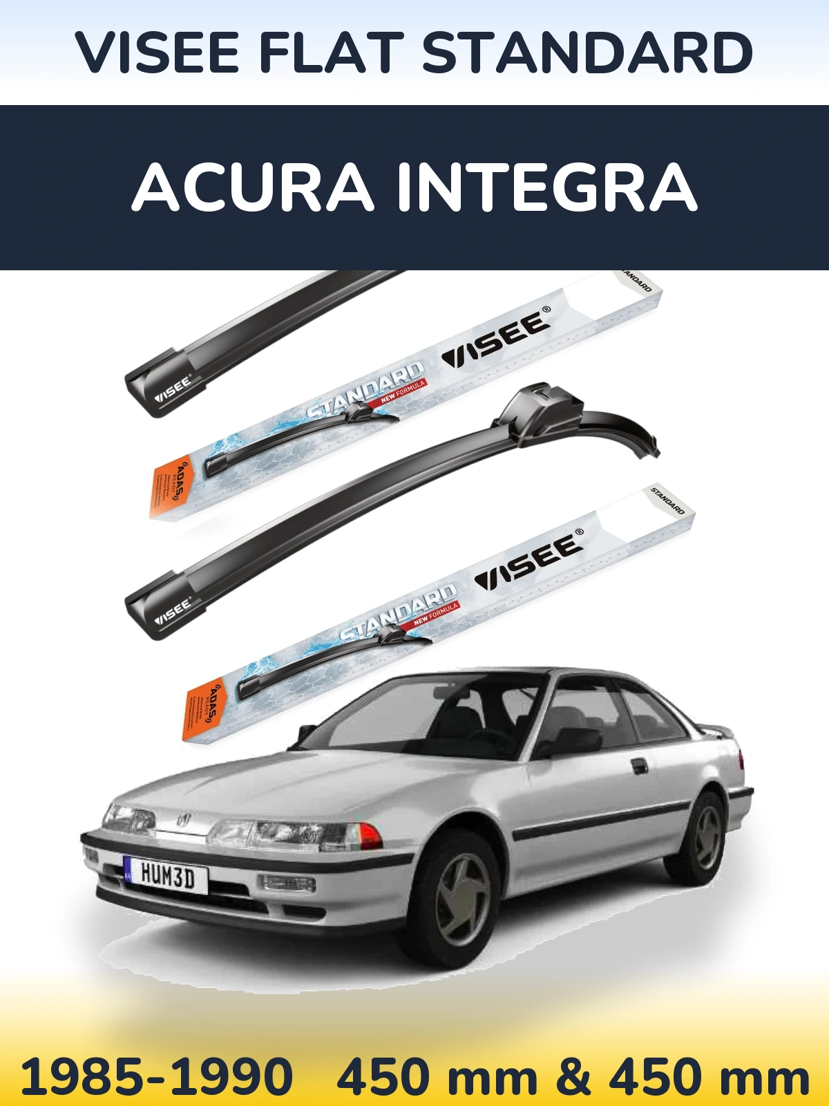 Torkarblad VISEE FLAT STANDARD för Acura Integra