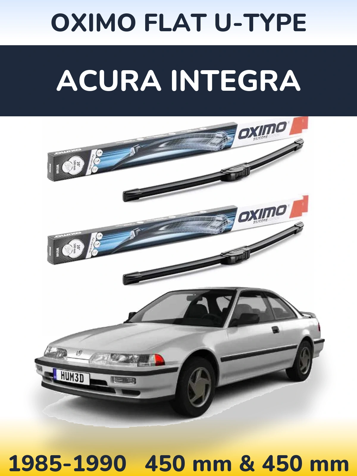 Torkarblad Oximo Flat U-type för Acura Integra