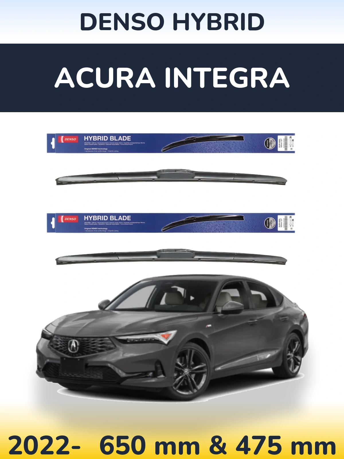 Torkarblad Denso Hybrid för Acura Integra