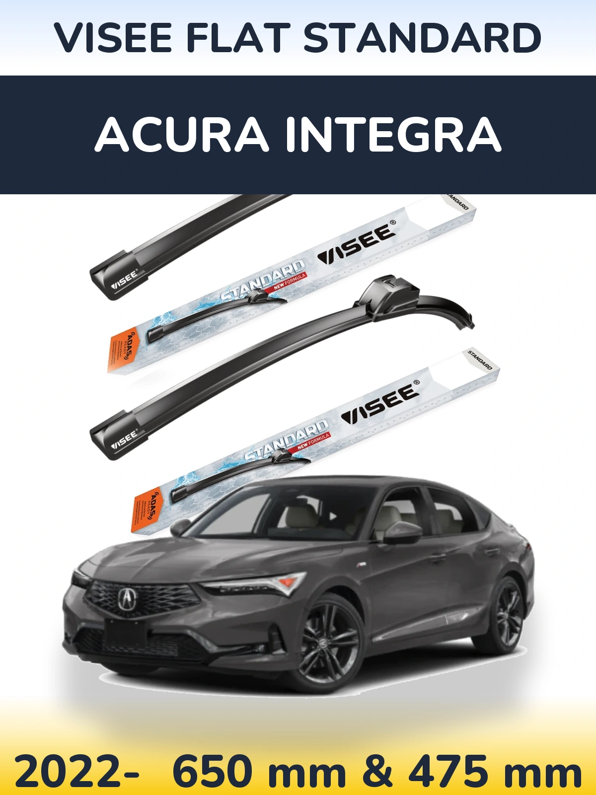 Torkarblad VISEE FLAT STANDARD för Acura Integra
