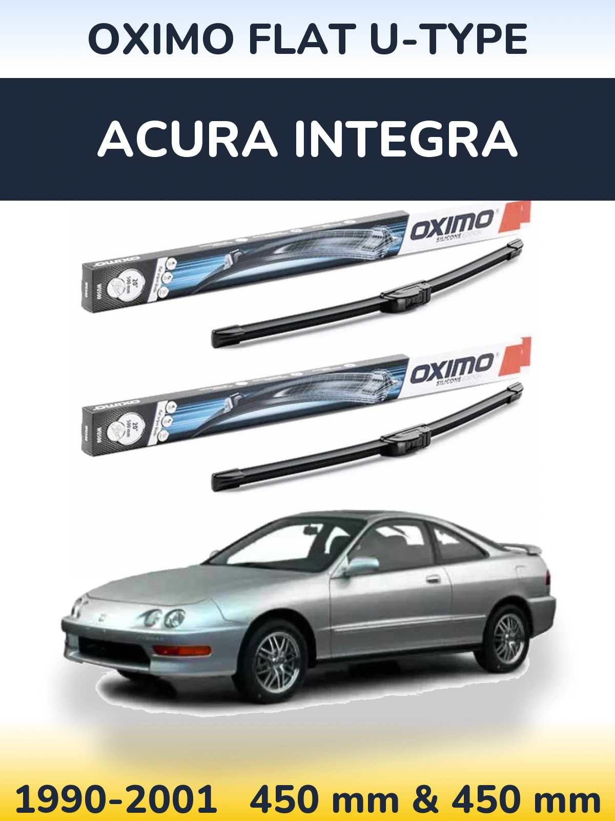 Torkarblad Oximo Flat U-type för Acura Integra