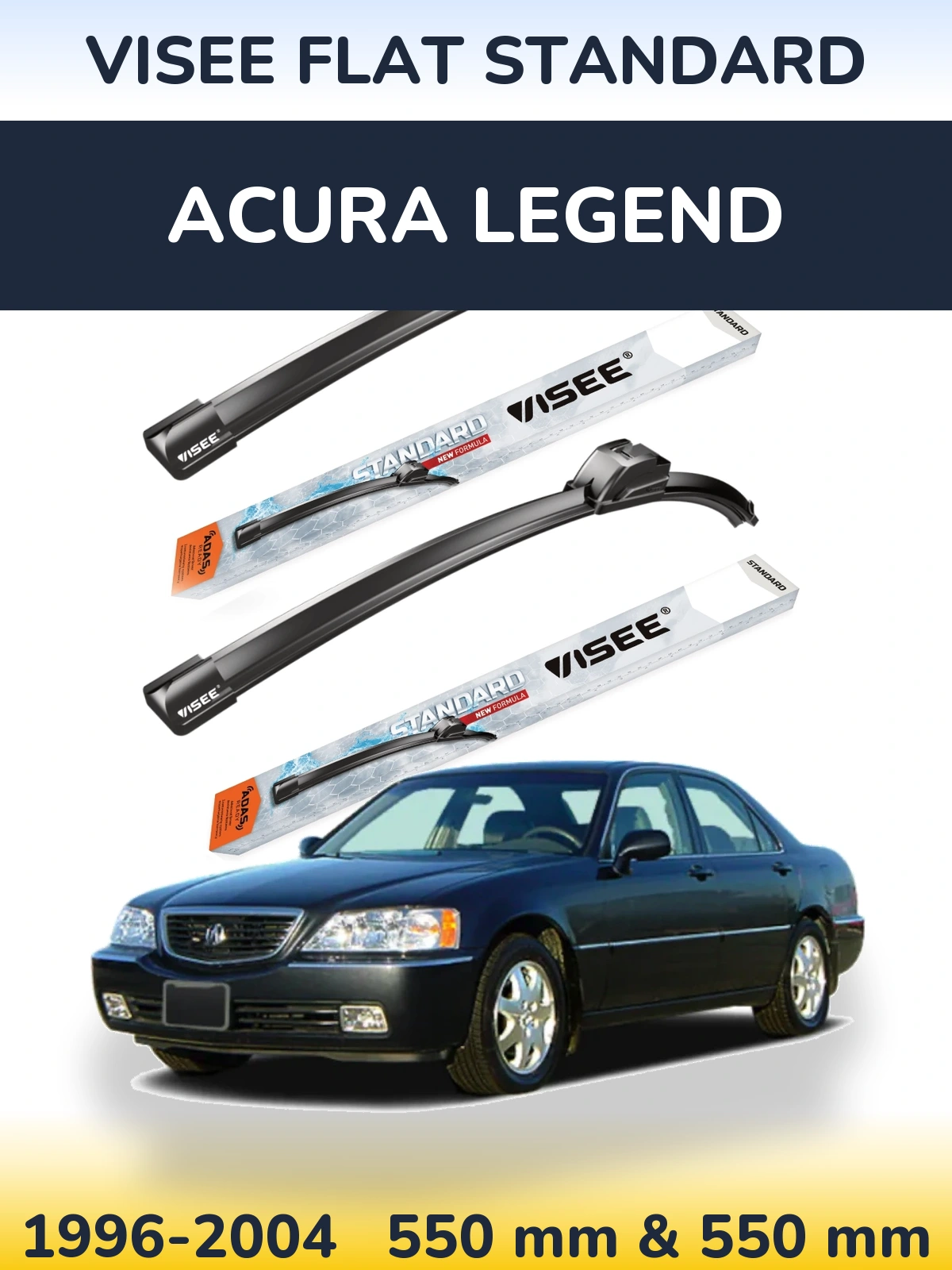 Torkarblad VISEE FLAT STANDARD för Acura Legend