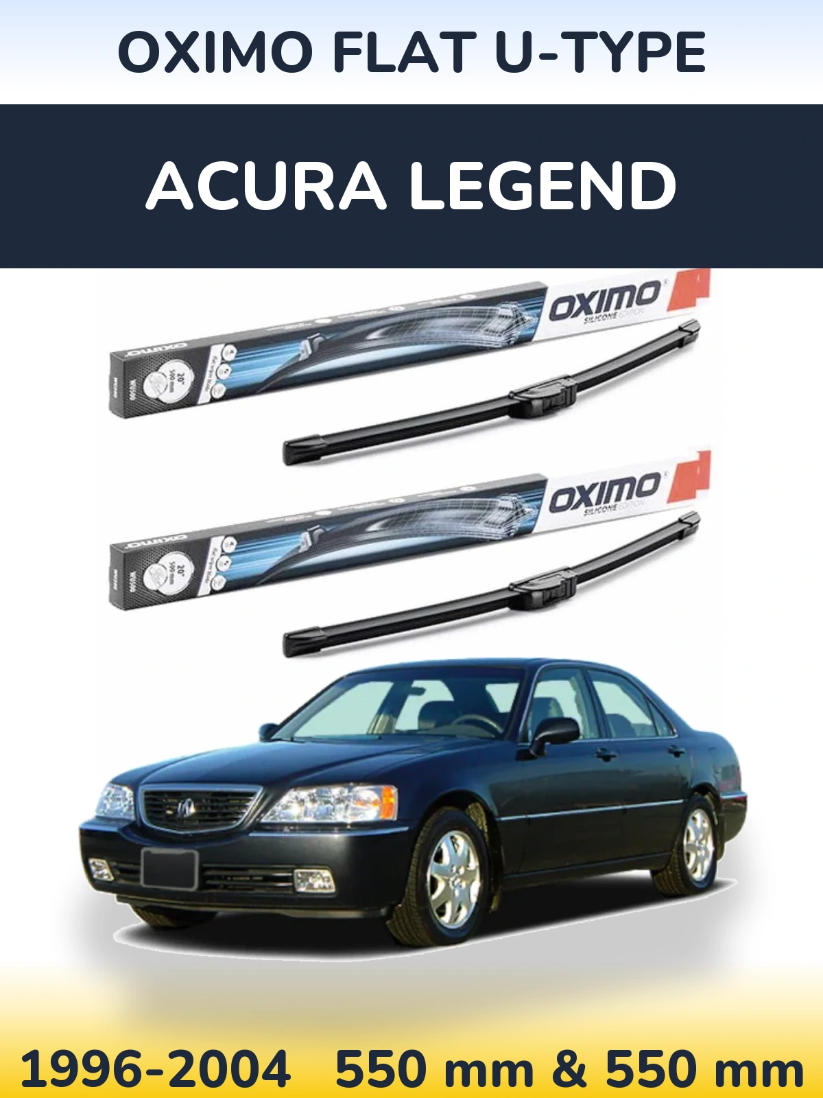 Torkarblad Oximo Flat U-type för Acura Legend