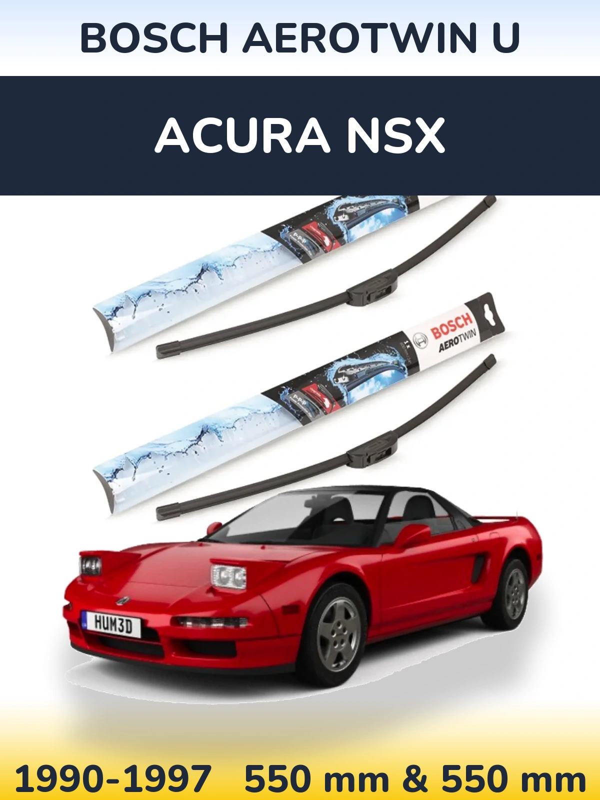 Torkarblad BOSCH AeroTwin U för Acura NSX