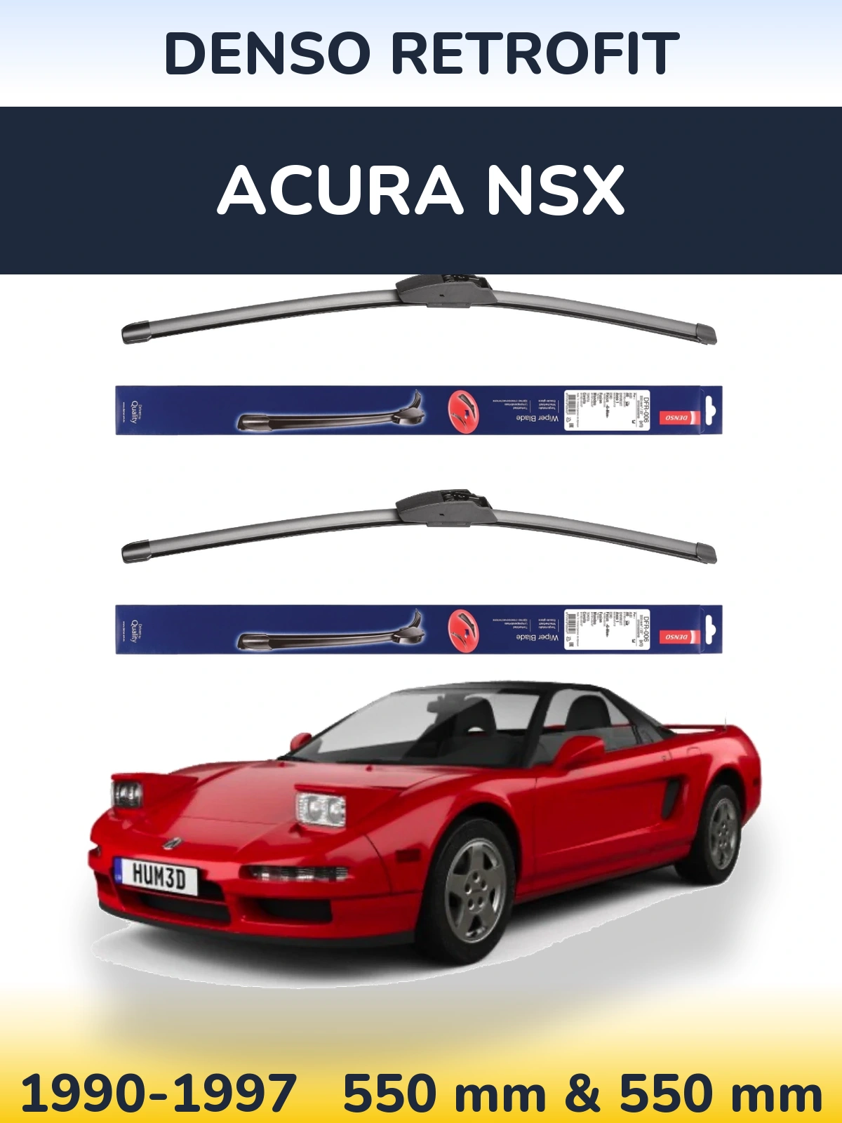 Torkarblad Denso Retrofit för Acura NSX