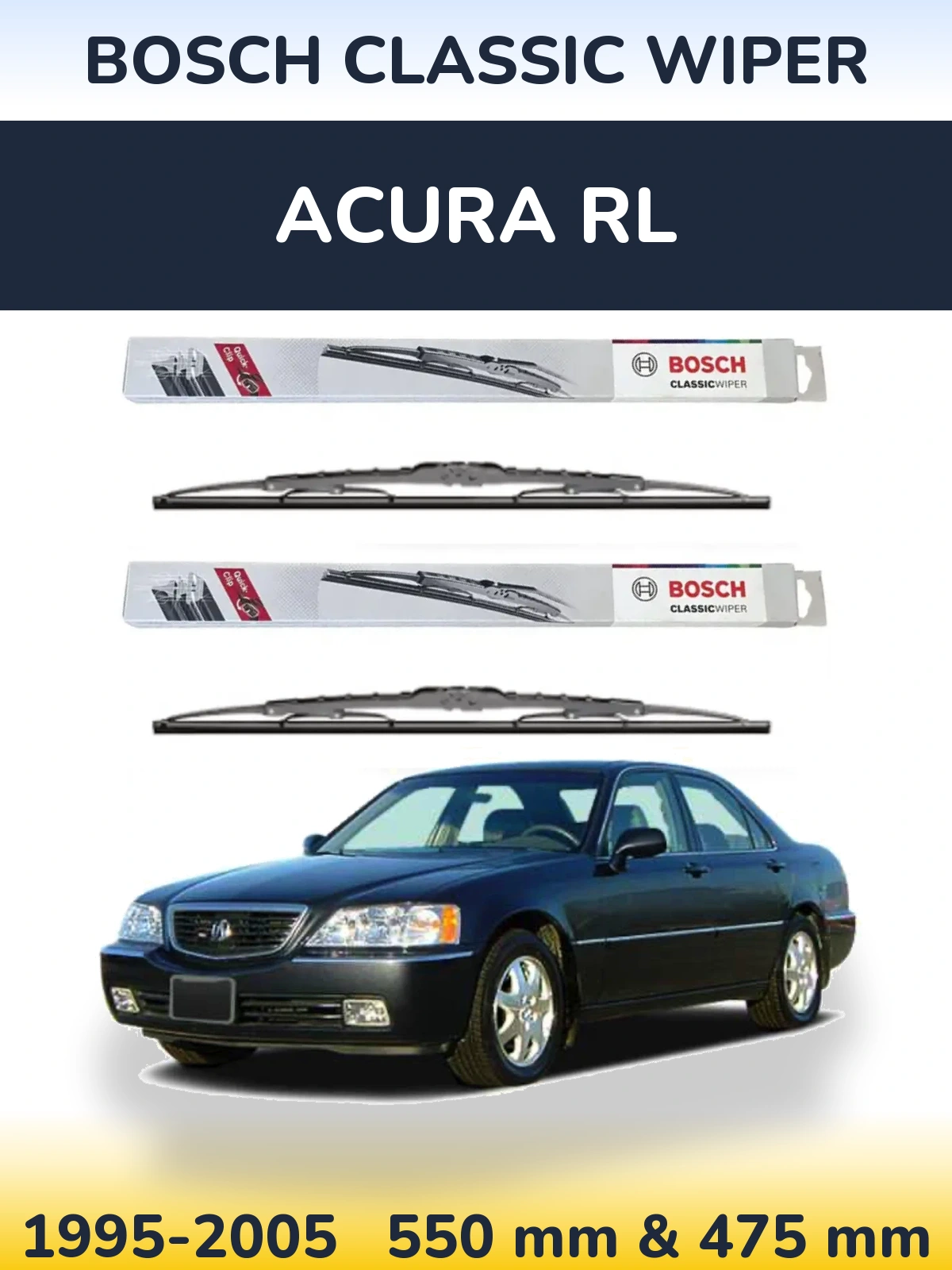 Torkarblad BOSCH Classic Wiper för Acura RL