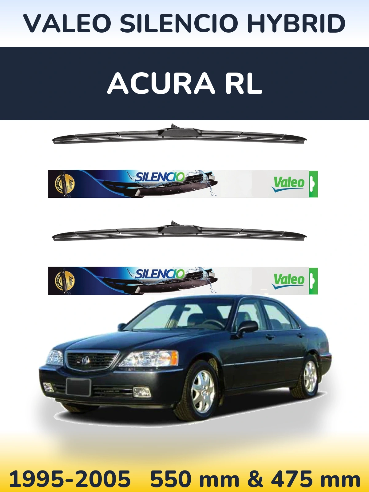 Torkarblad Valeo Silencio Hybrid för Acura RL