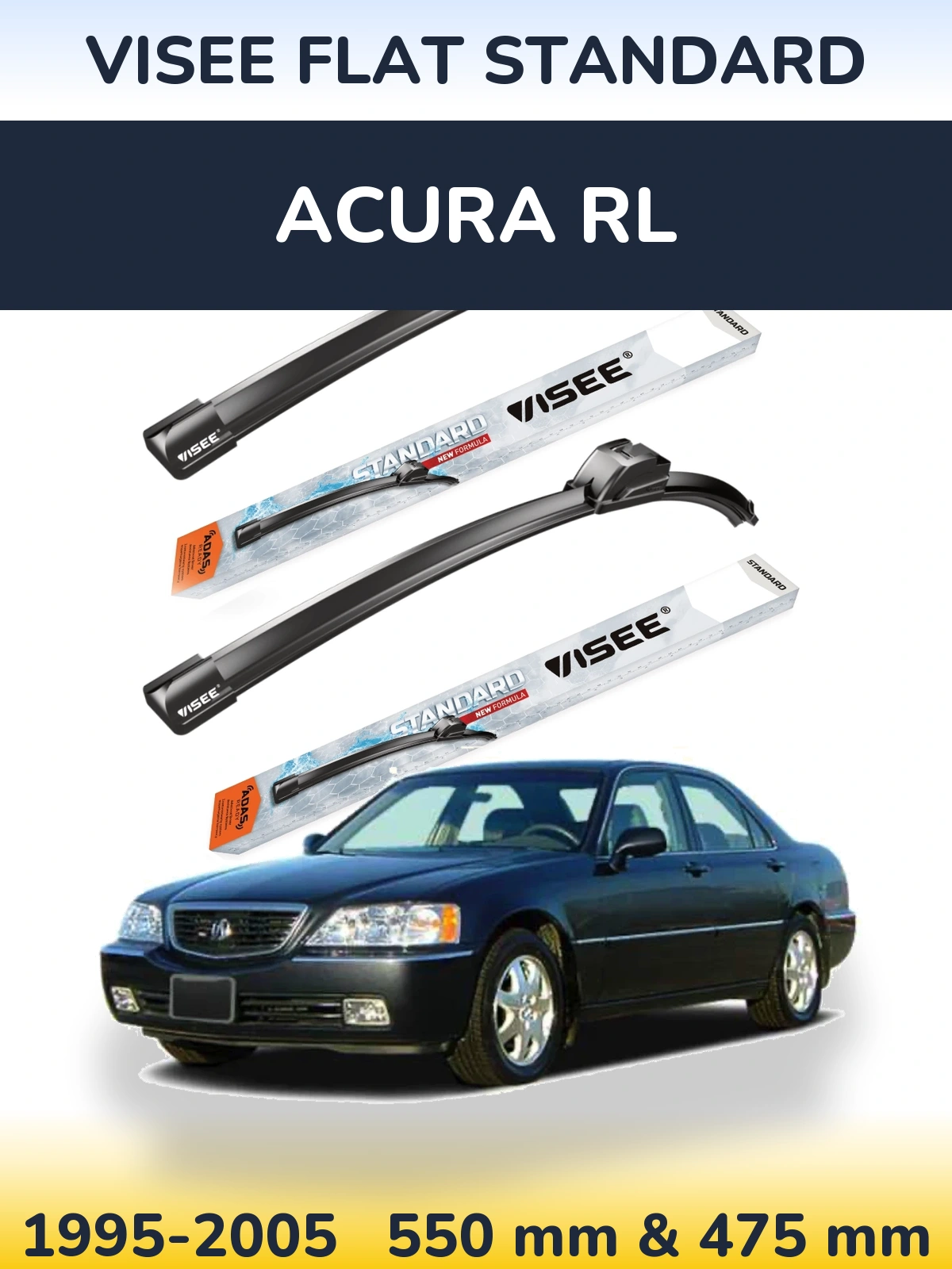 Torkarblad VISEE FLAT STANDARD för Acura RL