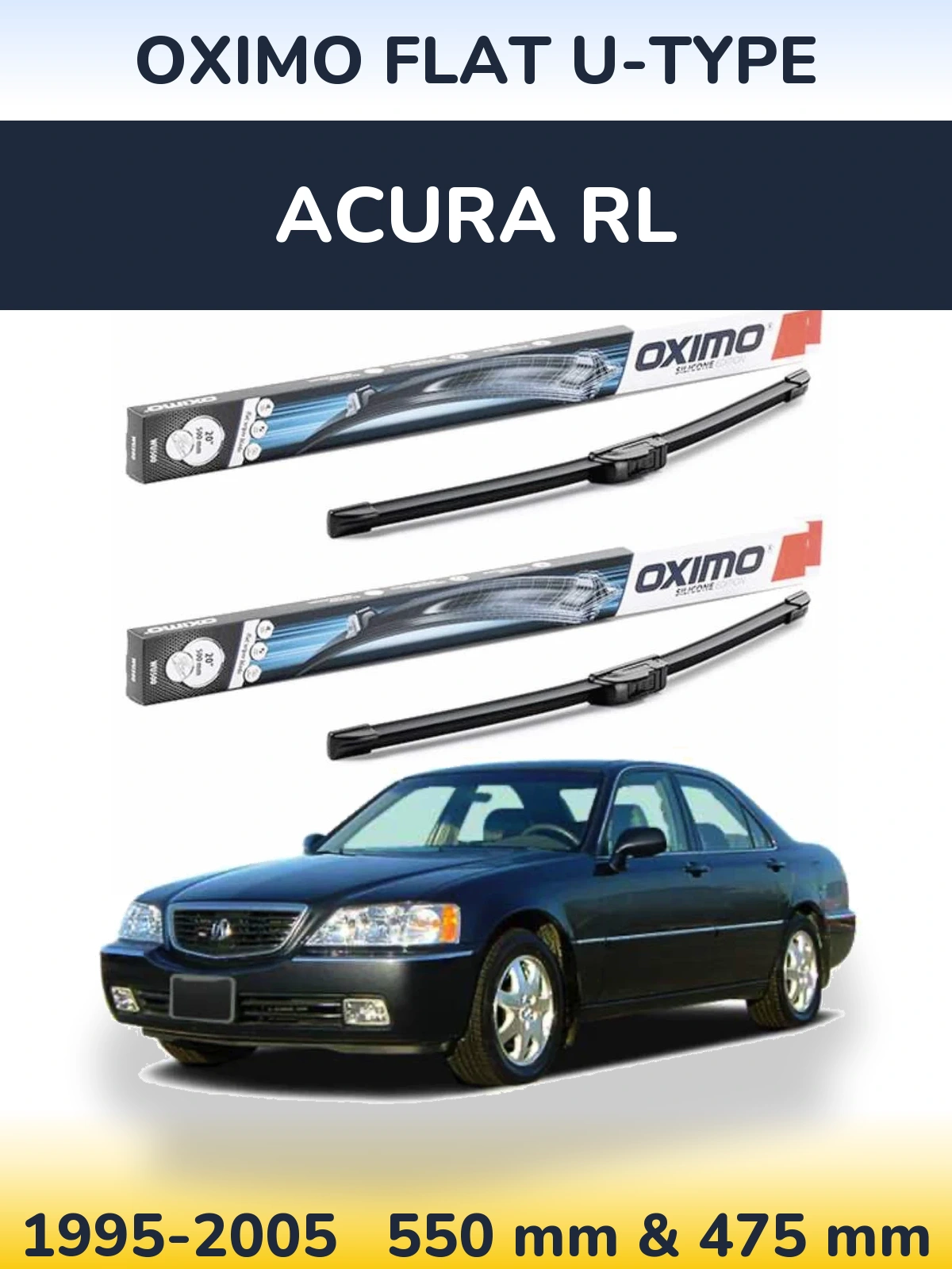 Torkarblad Oximo Flat U-type för Acura RL