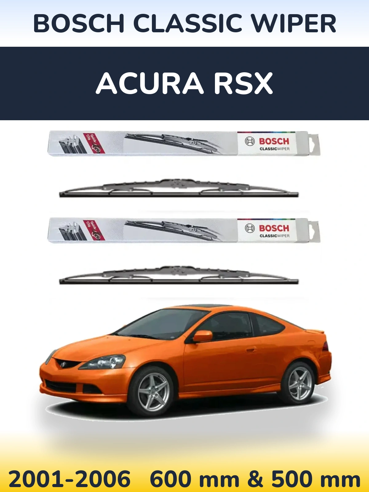 Torkarblad BOSCH Classic Wiper för Acura RSX